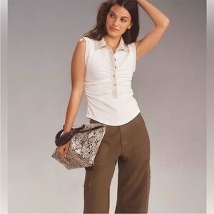 Blouses NWT Pilcro Varsity Polo Sleeveless Tank Top.